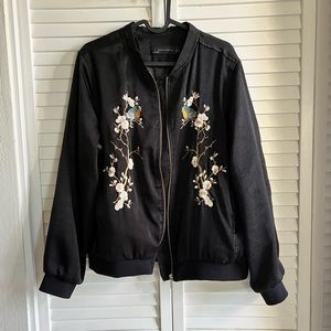 Zara Patterned Bomber Jacket
